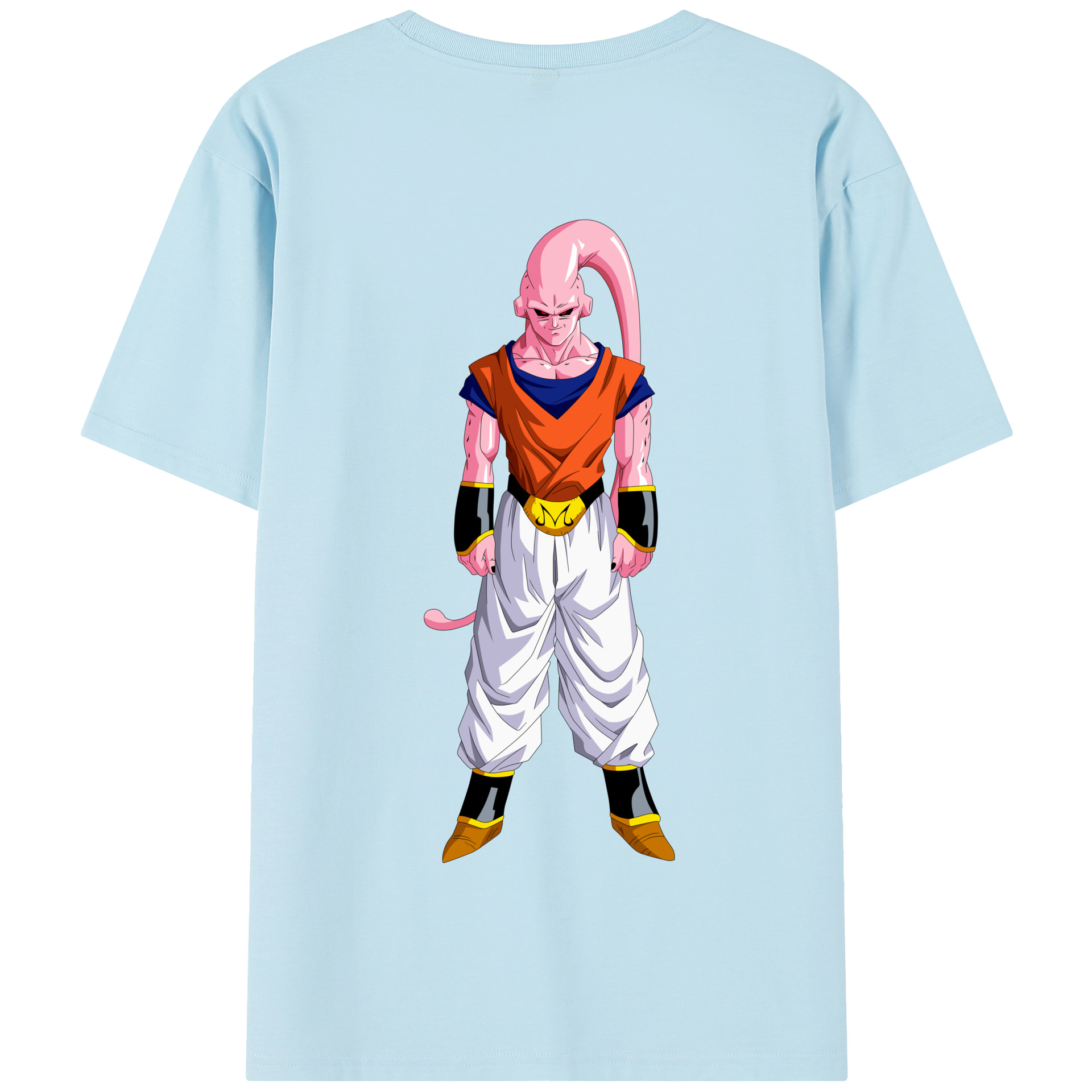 （画像用） ドラゴンボール 魔人ブウ DRAGON BALL Majin Buu 綿100％半袖Tシャツ（背面プリント）